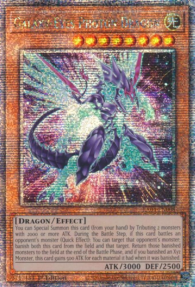 Galaxy-Eyes Photon Dragon (New Art) (Quarter Century Secret Rare) - RA04-EN008 Quarter Century Secret Rare 1st Edition