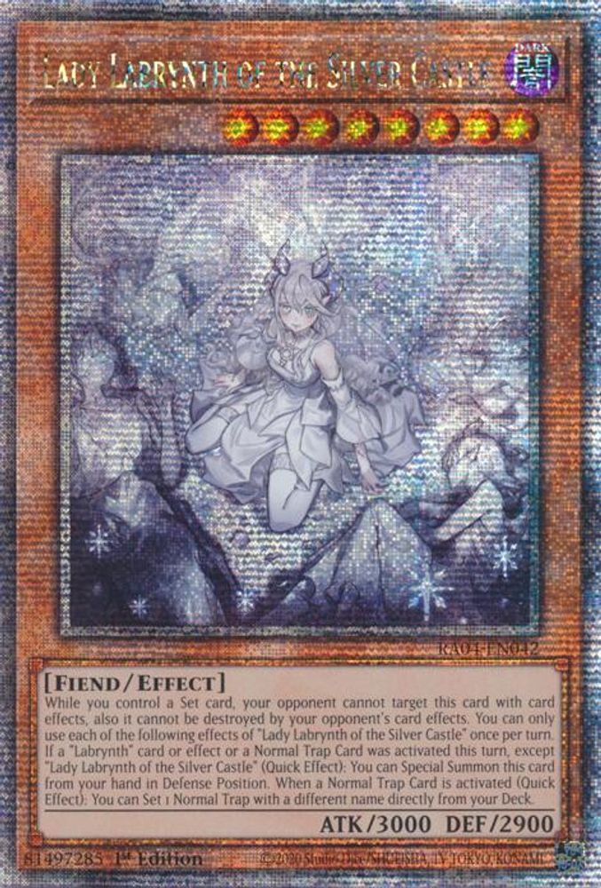Lady Labrynth of the Silver Castle (New Art) (Quarter Century Secret Rare) - RA04-EN042 Quarter Century Secret Rare 1st Edition