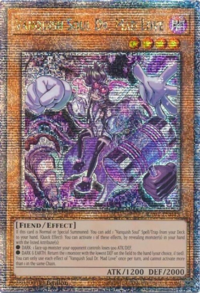 Vanquish Soul Dr. Mad Love (Quarter Century Secret Rare) - RA04-EN045 Quarter Century Secret Rare 1st Edition