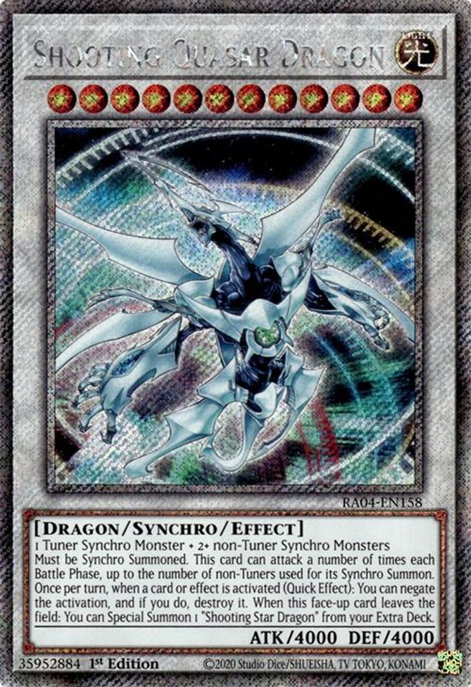 Shooting Quasar Dragon (Platinum Secret Rare) - RA04-EN158 Platinum Secret Rare 1st Edition