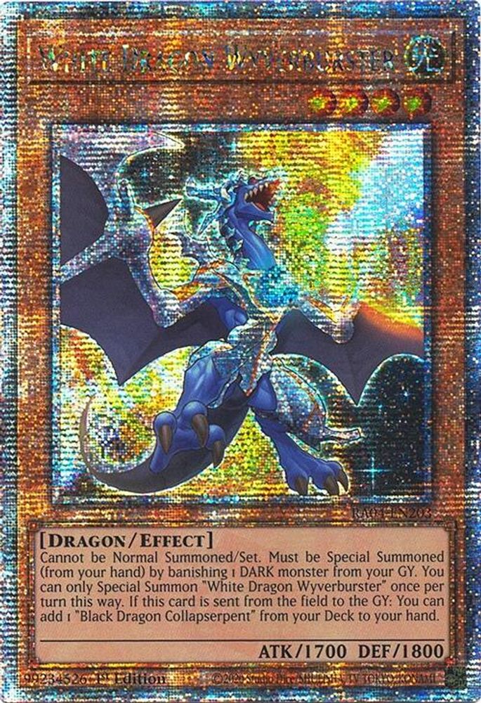 White Dragon Wyverburster (Quarter Century Secret Rare) - RA04-EN203 Quarter Century Secret Rare 1st Edition