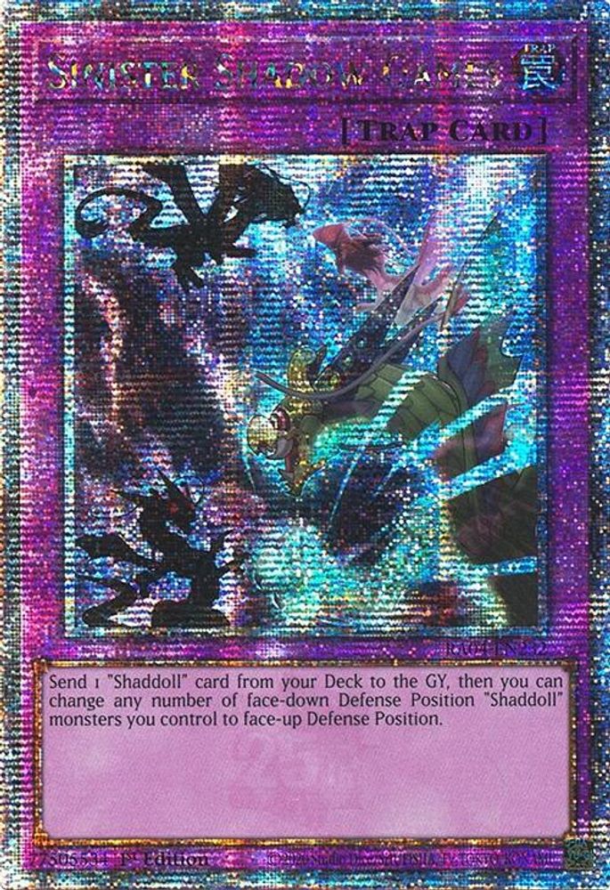 Sinister Shadow Games (Quarter Century Secret Rare) - RA04-EN232 Quarter Century Secret Rare 1st Edition