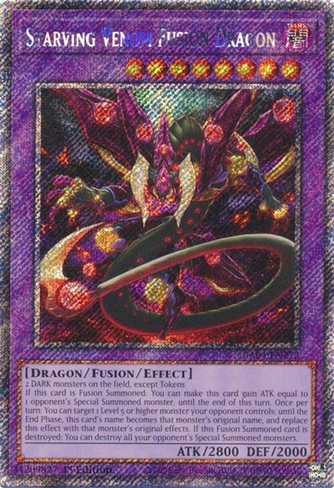 Starving Venom Fusion Dragon (Platinum Secret Rare) - RA04-EN272 Platinum Secret Rare 1st Edition