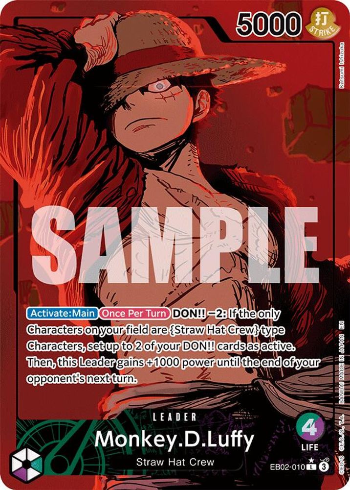 Monkey.D.Luffy (010) (Alternate Art) (EB02-010) - Extra Booster: Anime 25th Collection Foil