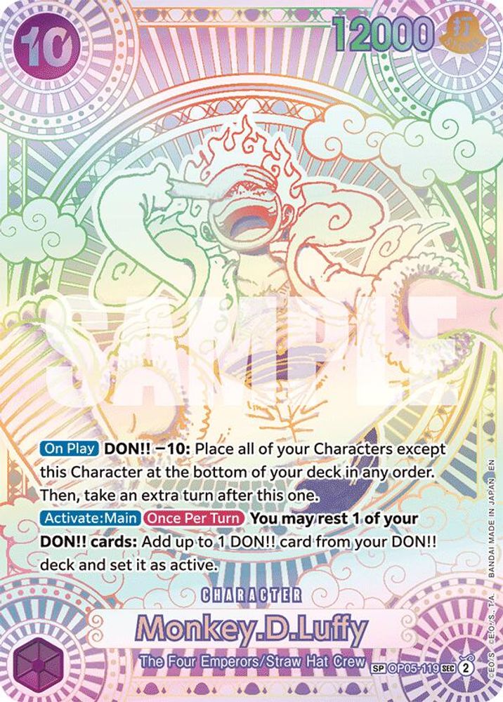 Monkey.D.Luffy (119) (SP) (OP05-119) - A Fist of Divine Speed Foil