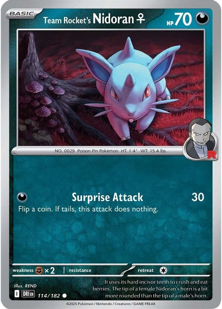 Team Rocket's Nidoran F (114) - Common