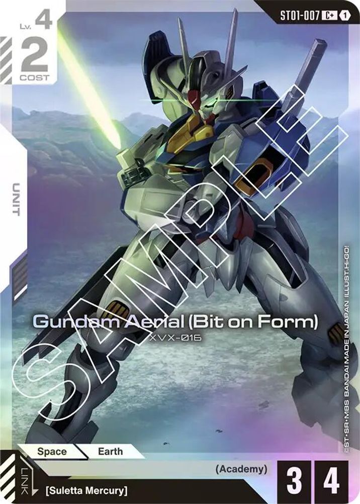 Gundam Aerial (Bit on Form) (C+) (ST01-007) -  Holofoil