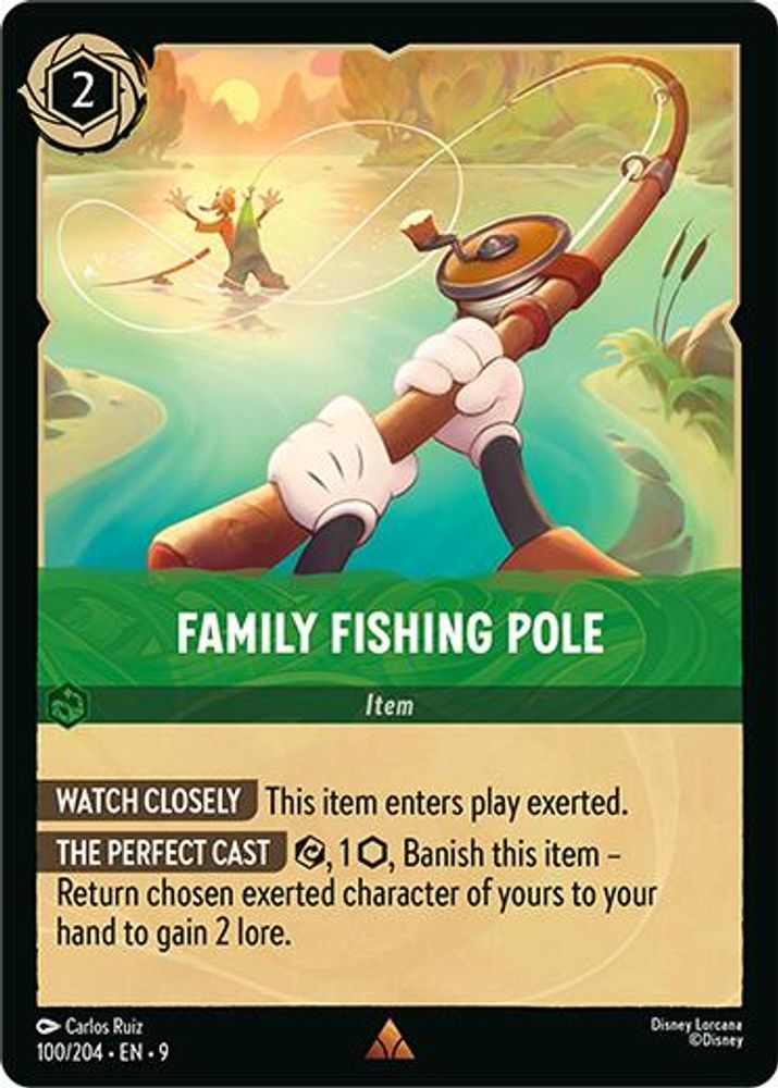 Family Fishing Pole (100/204) - Fabled Cold Foil