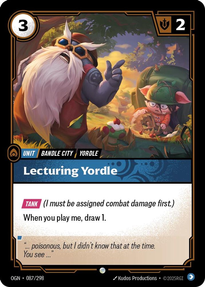 Lecturing Yordle (087/298) - Origins Foil