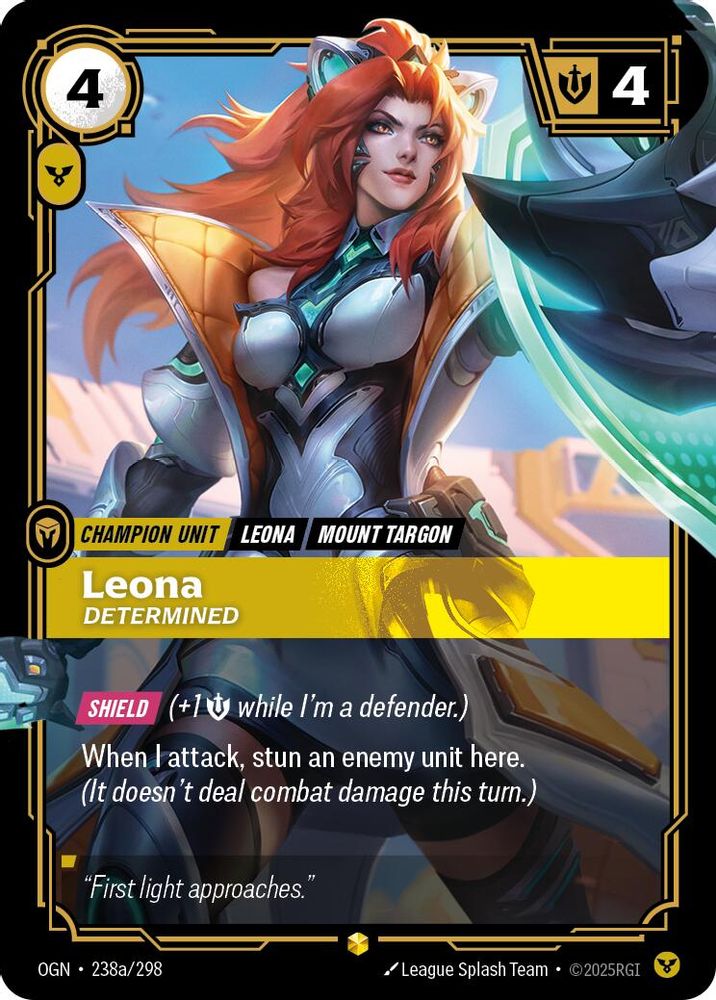 Leona - Determined (Alternate Art) (238a/298) - Origins Foil