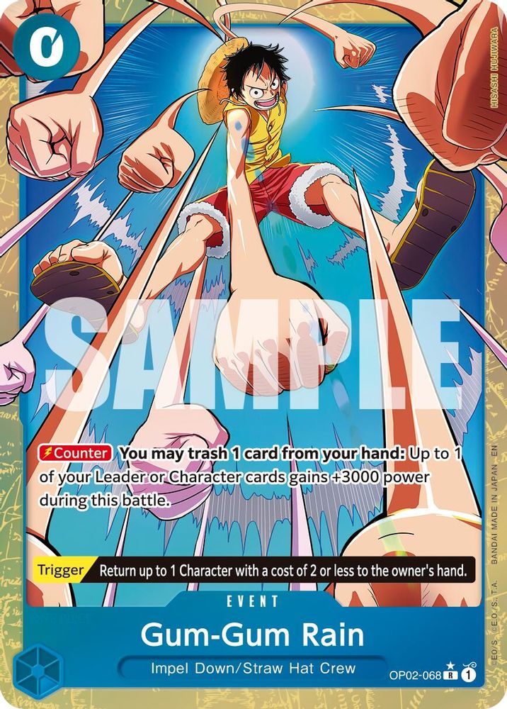 Gum-Gum Rain (Alternate Art) (OP02-068) - Premium Booster -The Best- Vol. 2 Foil