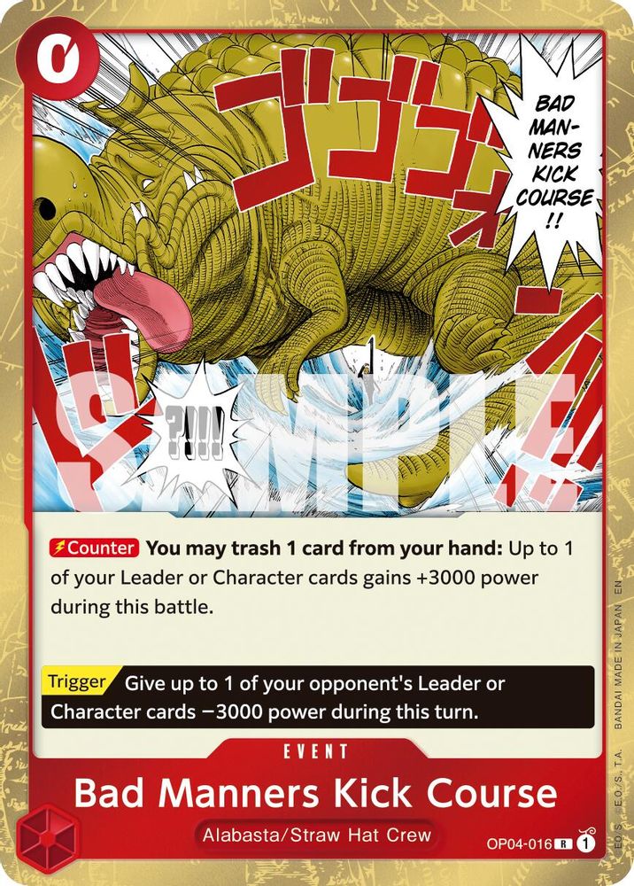 Bad Manners Kick Course (Reprint) (OP04-016) - Premium Booster -The Best- Vol. 2 Foil