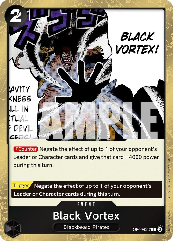 Black Vortex (Pirate Foil) (OP09-097) - Premium Booster -The Best- Vol. 2 Foil