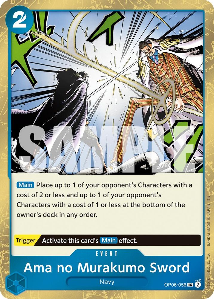 Ama no Murakumo Sword (Pirate Foil) (OP06-056) - Premium Booster -The Best- Vol. 2 Foil