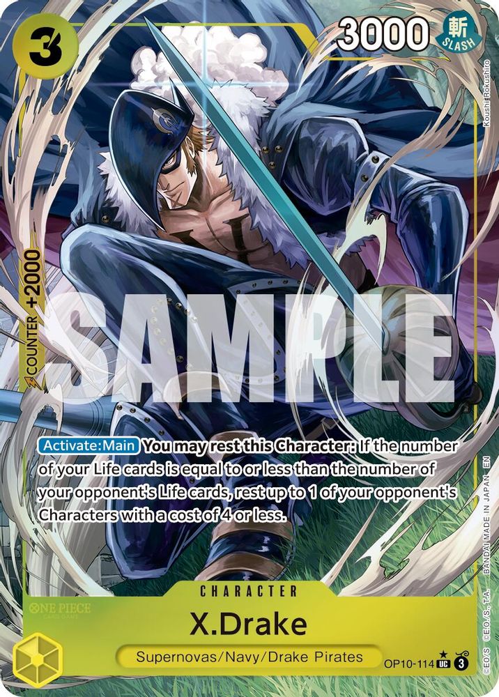 X.Drake (Alternate Art) (OP10-114) - Premium Booster -The Best- Vol. 2 Foil