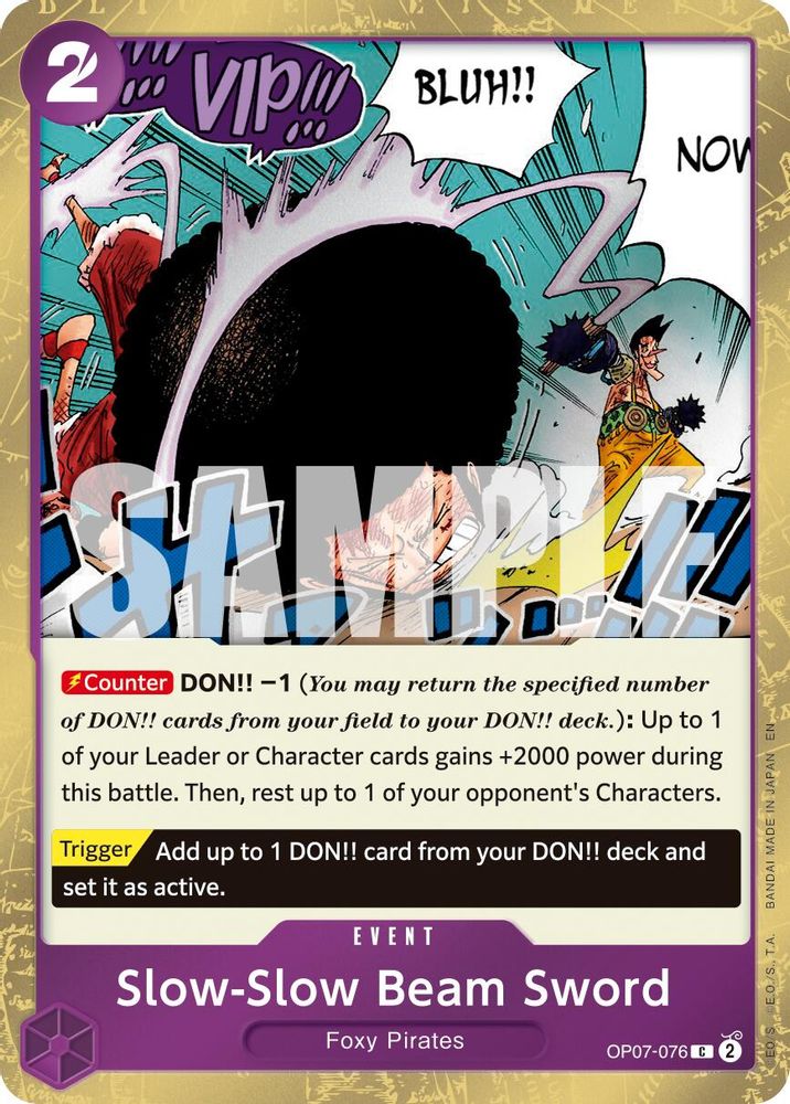 Slow-Slow Beam Sword (Pirate Foil) (OP07-076) - Premium Booster -The Best- Vol. 2 Foil