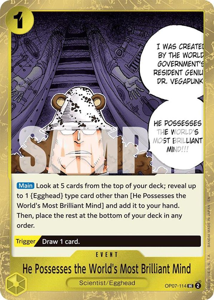 He Possesses the World's Most Brilliant Mind (Pirate Foil) (OP07-114) - Premium Booster -The Best- Vol. 2 Foil