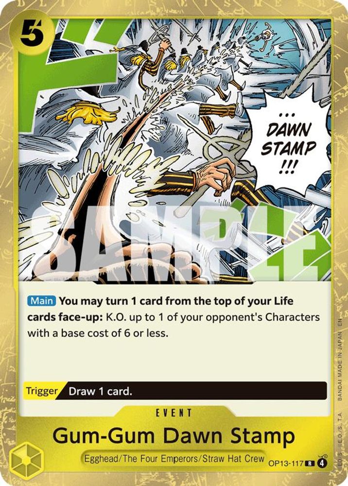 Gum-Gum Dawn Stamp (OP13-117) - Carrying On His Will Foil