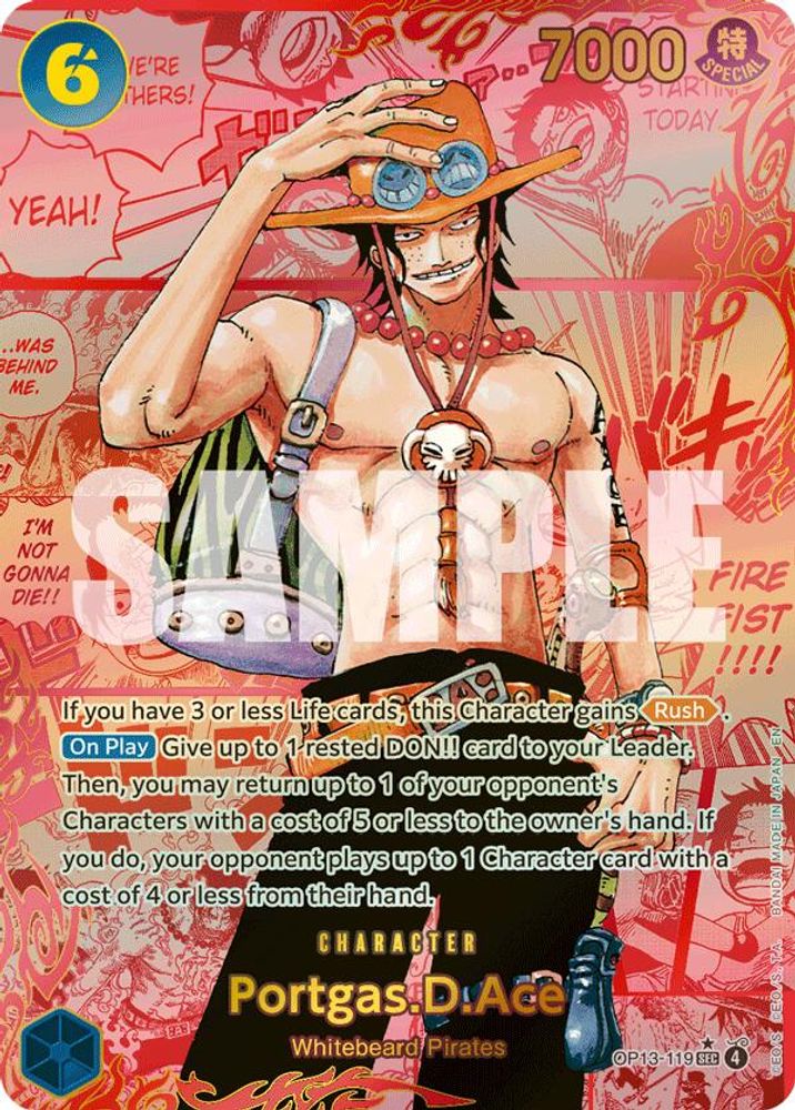 Portgas.D.Ace (119) (Red Super Alternate Art) (OP13-119) - Carrying On His Will Foil