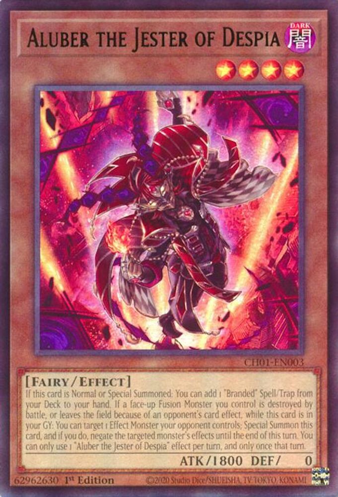 Aluber the Jester of Despia - CH01-EN003 Ultra Rare 1st Edition