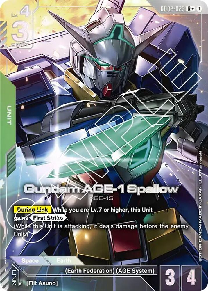 Gundam AGE-1 Spallow (R+) (GD02-023) -  Holofoil