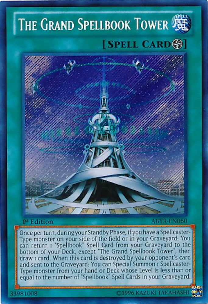 The Grand Spellbook Tower (ABYR-EN060) Secret Rare  Unlimited