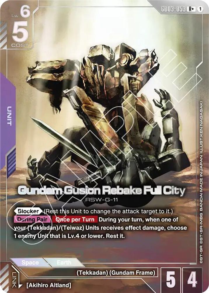 Gundam Gusion Rebake Full City (R+) (GD03-053) -  Holofoil