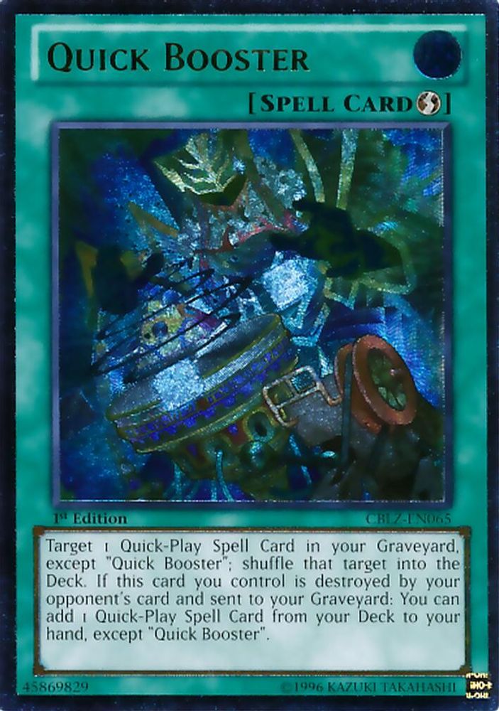 Quick Booster (UTR) (CBLZ-EN065) Ultimate Rare  1st Edition