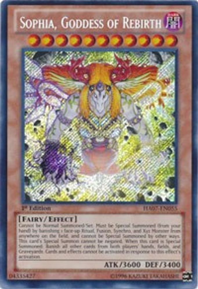 Sophia, Goddess of Rebirth (HA07-EN055) Secret Rare  1st Edition