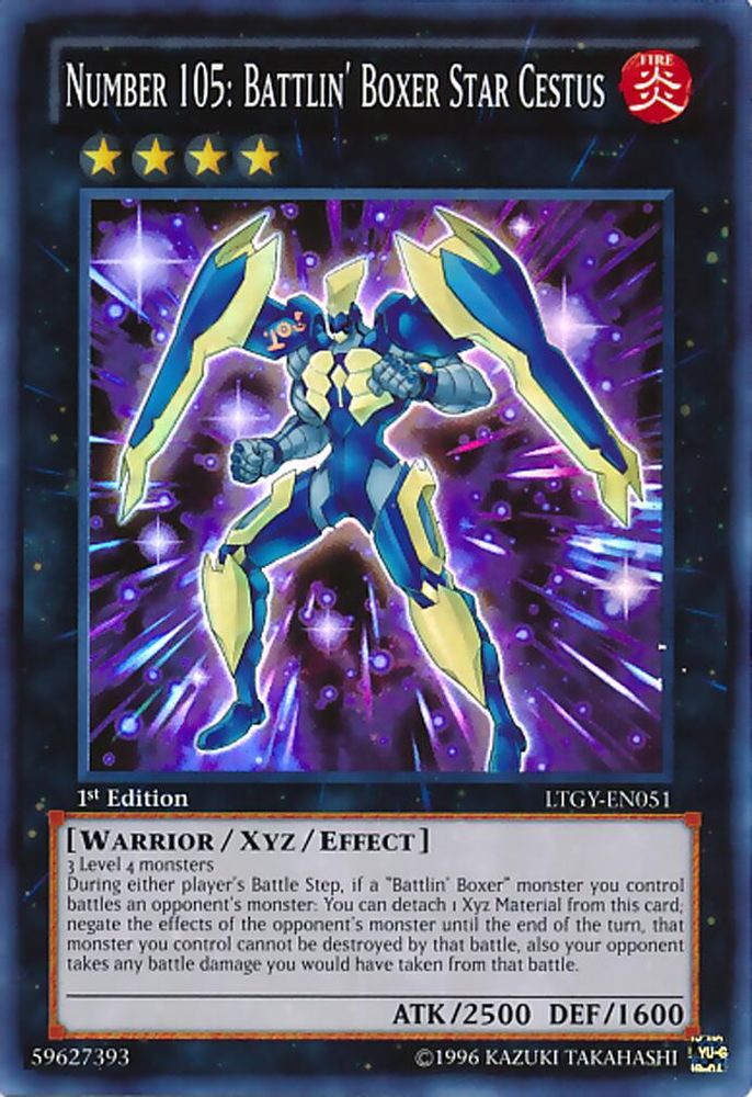 Number 105: Battlin' Boxer Star Cestus (LTGY-EN051) Super Rare  Unlimited