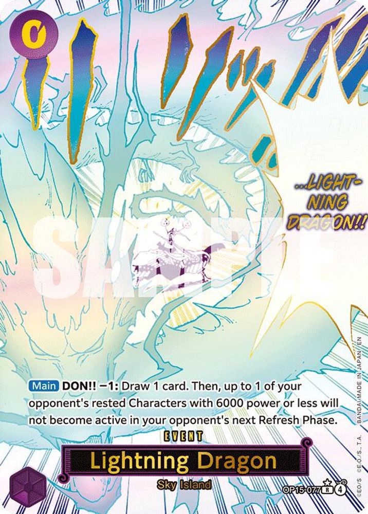 Lightning Dragon (Alternate Art) (OP15-077) - Adventure on Kami's Island Foil