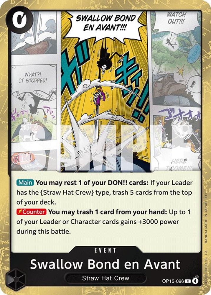 Swallow Bond en Avant (OP15-096) - Adventure on Kami's Island Foil
