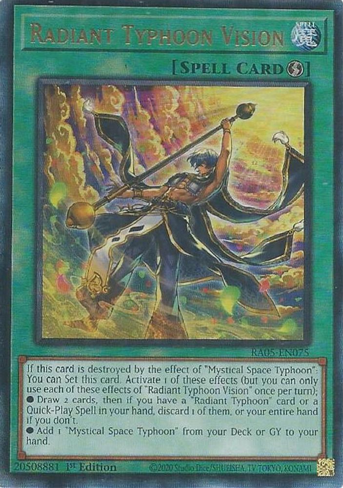 Radiant Typhoon Vision (Ultimate Rare) - RA05-EN075 Ultimate Rare 1st Edition