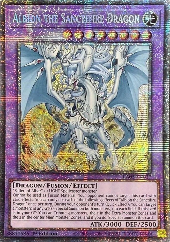 Albion the Sanctifire Dragon (Starlight Rare) - RA05-EN037 Starlight Rare 1st Edition