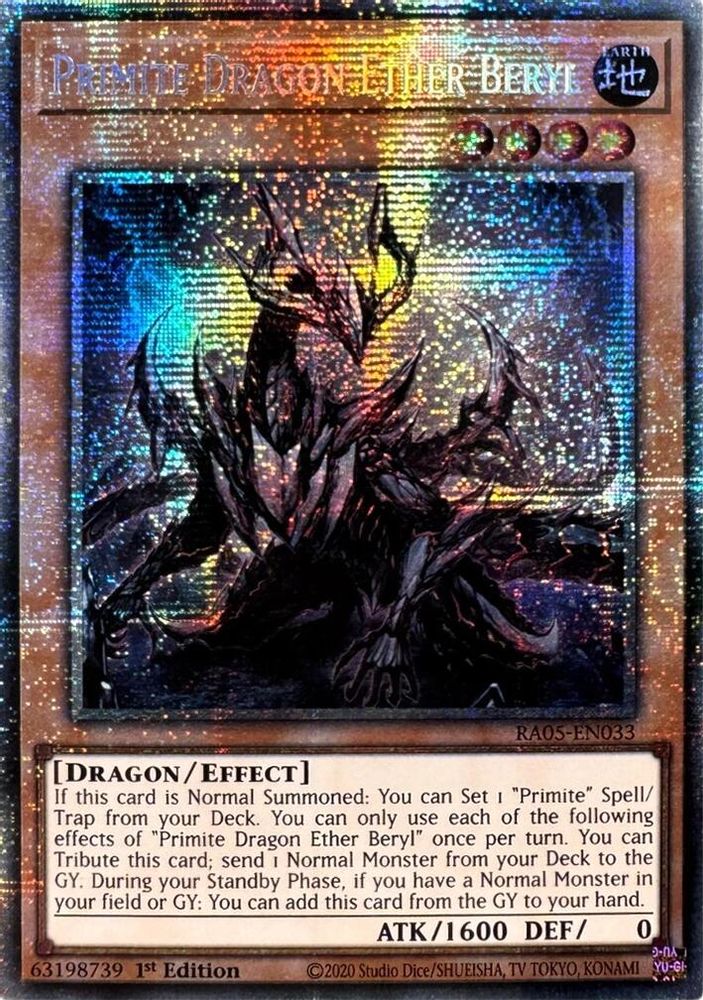 Primite Dragon Ether Beryl (Starlight Rare) - RA05-EN033 Starlight Rare 1st Edition