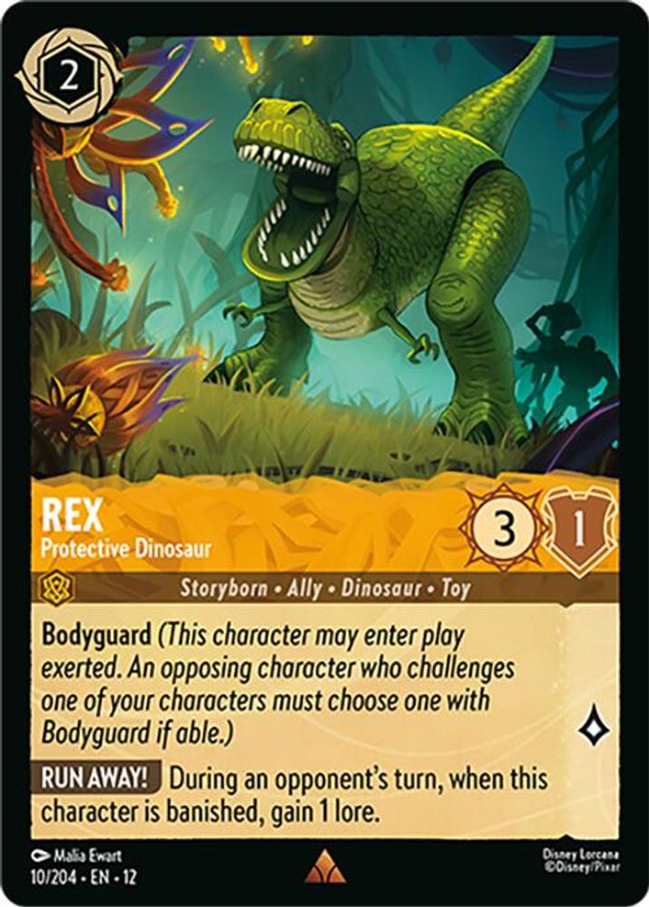 Rex - Protective Dinosaur (10/204) - Wilds Unknown Cold Foil
