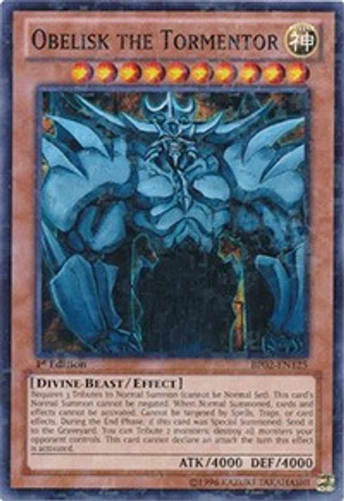 Obelisk the Tormentor (Mosaic Rare) (BP02-EN125) Mosaic Rare  1st Edition