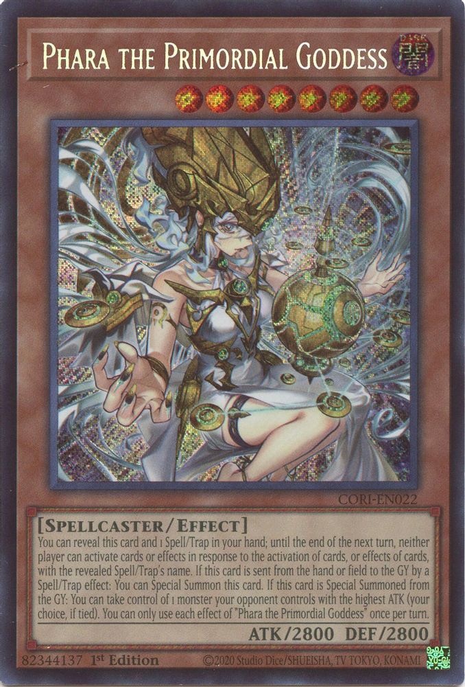 Phara the Primordial Goddess (Secret Rare) - CORI-EN022 Secret Rare 1st Edition