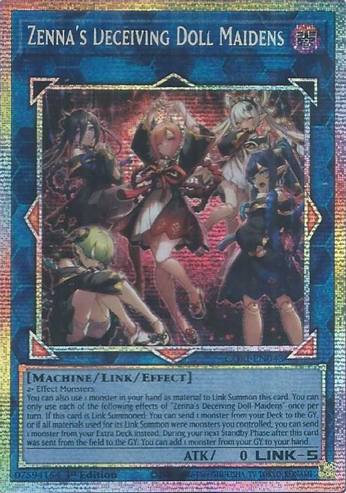 Zenna's Deceiving Doll Maidens (Starlight Rare) - CORI-EN043 Starlight Rare 1st Edition
