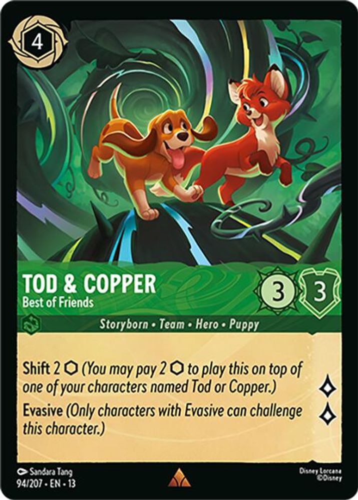 Tod & Copper - Best of Friends (94/204) - Attack of the Vine Cold Foil