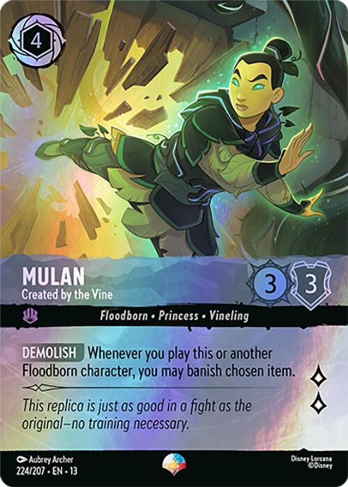Mulan - Created by the Vine (Epic) (224/204) - Attack of the Vine Holofoil