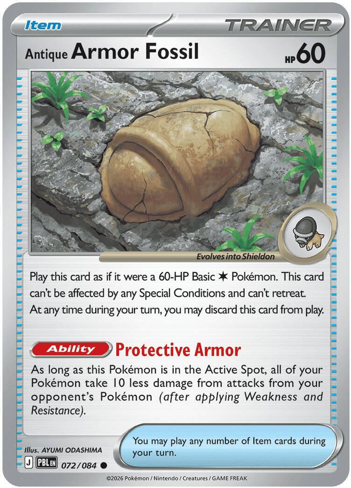 Antique Armor Fossil (072) - Common