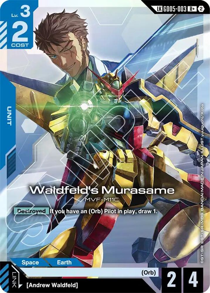 Waldfeld's Murasame (R+) (Link Rare) (GD05-003) -  Holofoil
