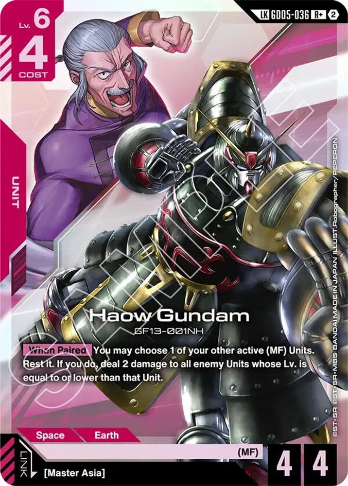 Haow Gundam (R+) (Link Rare) (GD05-036) -  Holofoil