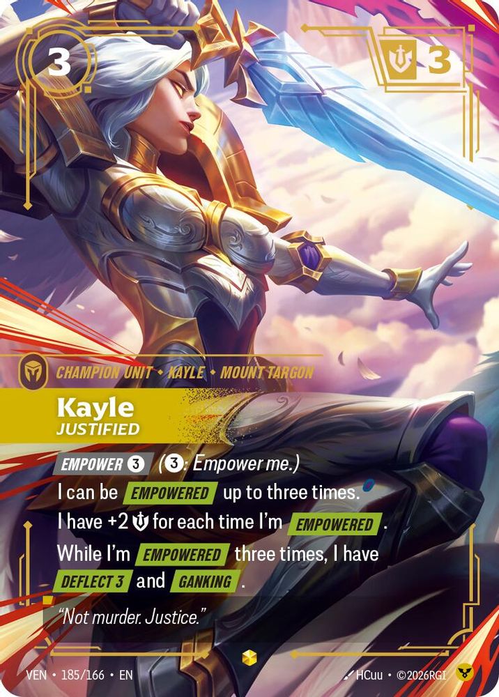 Kayle - Justified (Overnumbered) (185/166) - Vendetta Foil