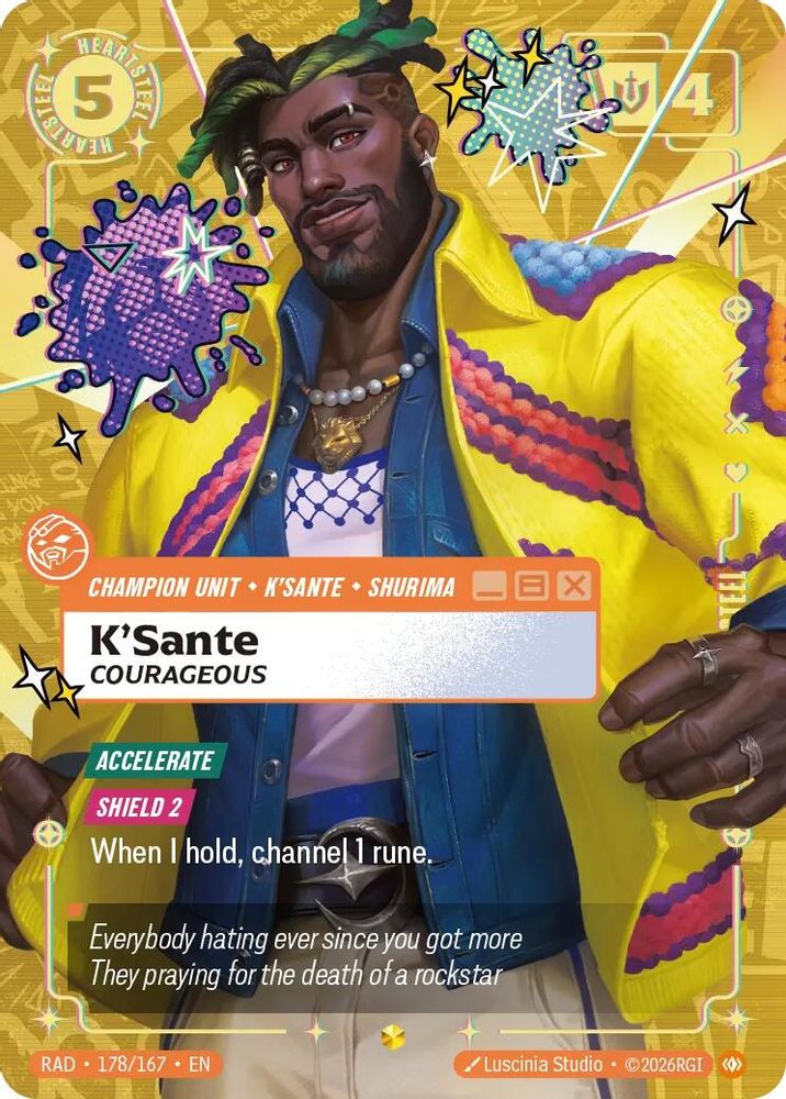 K'Sante, Courageous (Showcase) (178/167) - Radiance Foil