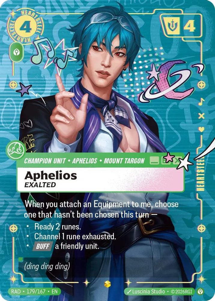 Aphelios, Exalted (Showcase) (179/167) - Radiance Foil
