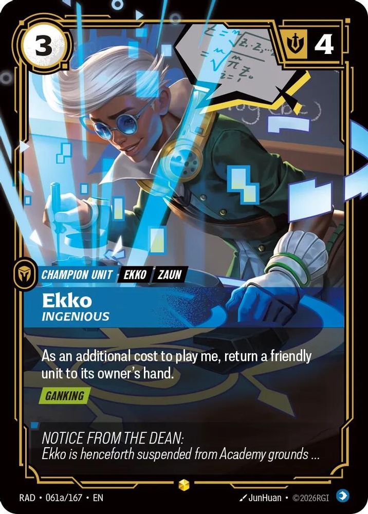 Ekko, Ingenious (Alternate Art) (061a/167) - Radiance Foil