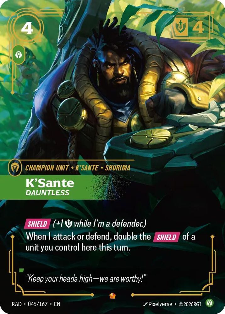 K'Sante, Dauntless (045/167) - Radiance Foil