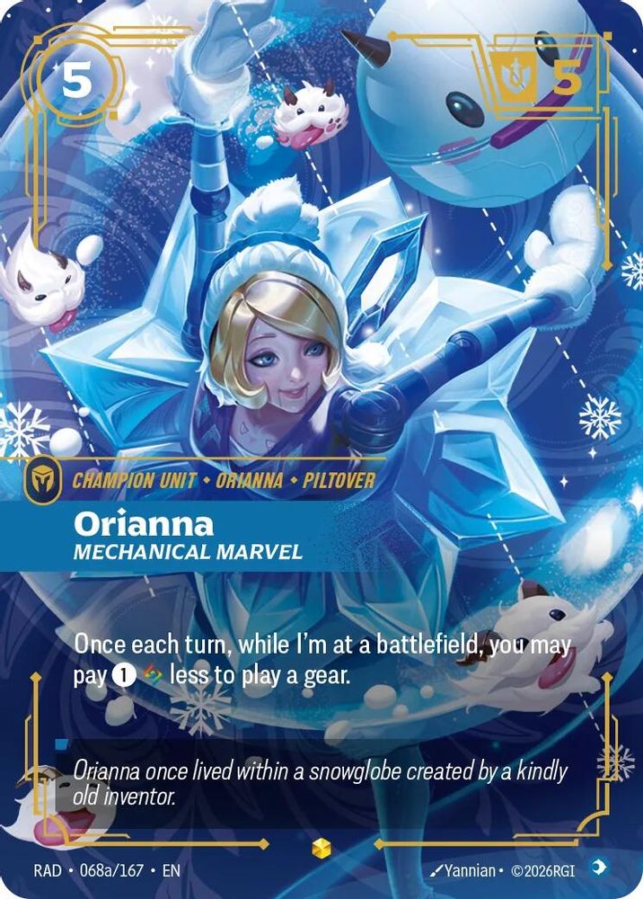 Orianna, Mechanical Marvel (Alternate Art) (068a/167) - Radiance Foil